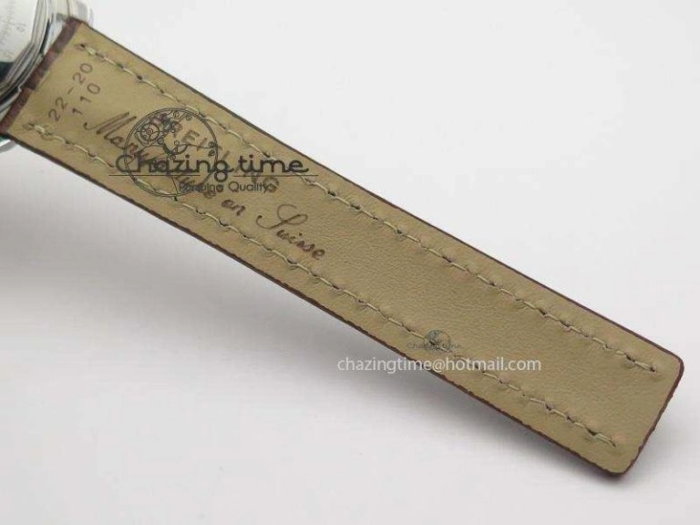 BestValue Navitimer 01 BP Maker 1:1 SS White Dial Numeral Markers On Brown Leather Strap A 5800