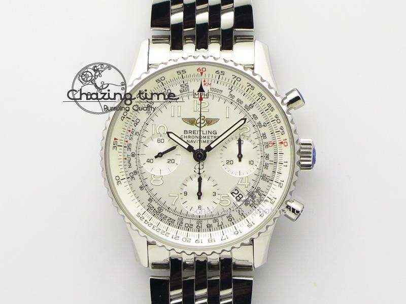 Navitimer 01 BP Maker 1:1 SS White Dial Numeral Markers On SS Bracelet A Durable 5788