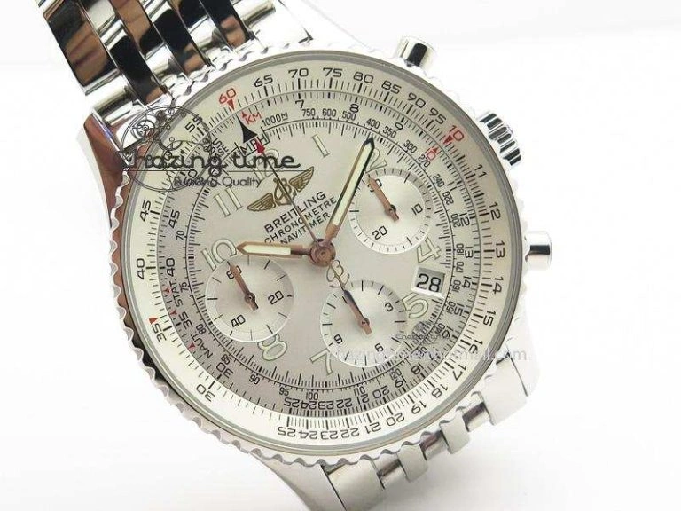 Navitimer 01 BP Maker 1:1 SS White Dial Numeral Markers On SS Bracelet A Durable 5788