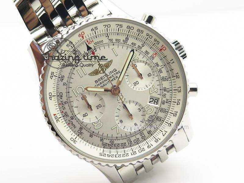 Navitimer 01 BP Maker 1:1 SS White Dial Numeral Markers On SS Bracelet A Durable 5788