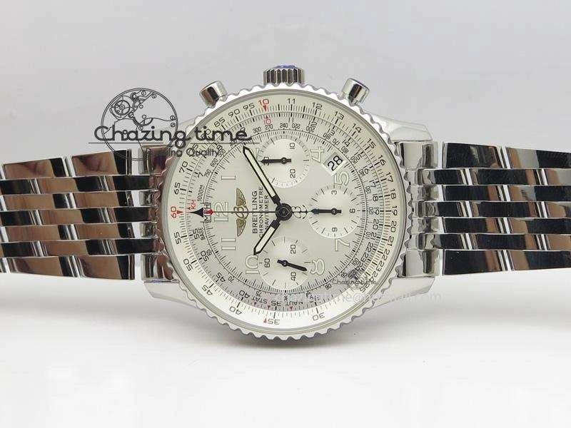 Navitimer 01 BP Maker 1:1 SS White Dial Numeral Markers On SS Bracelet A Durable 5788