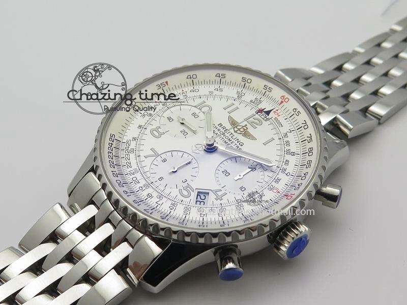 Navitimer 01 BP Maker 1:1 SS White Dial Numeral Markers On SS Bracelet A Durable 5788