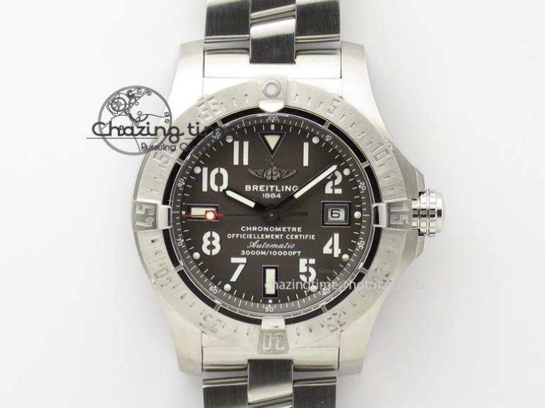 NewStyle Navitimer 01 Bp Maker 1:1 SS Black Dial On Black Leather Strap A 5796