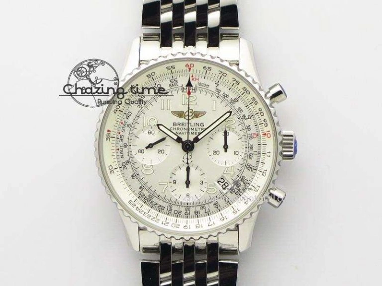 NewStyle Navitimer 01 Bp Maker 1:1 SS Black Dial On Black Leather Strap A 5796