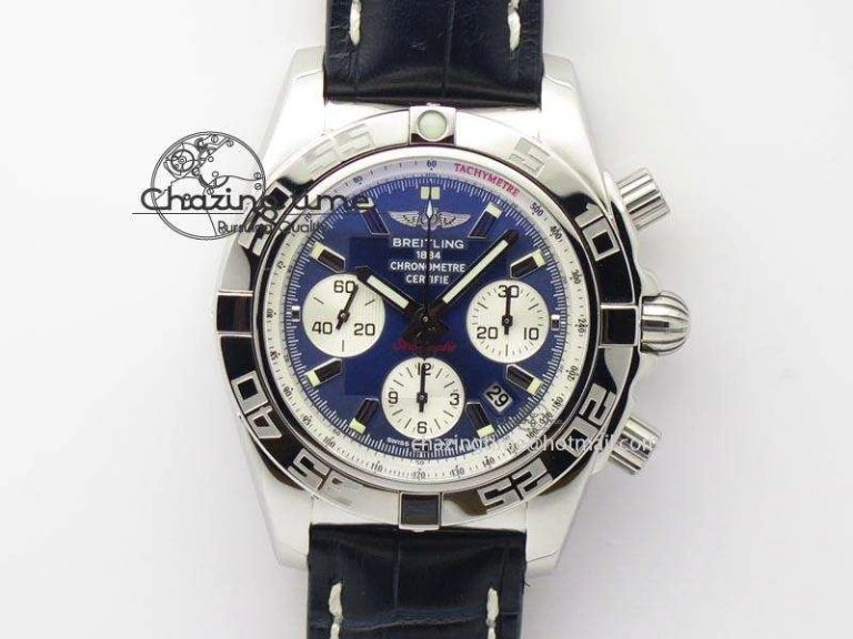 Navitimer 01 Bp Maker 1:1 SS Blue Dial On Blue Leather Strap A GoodFit 5797