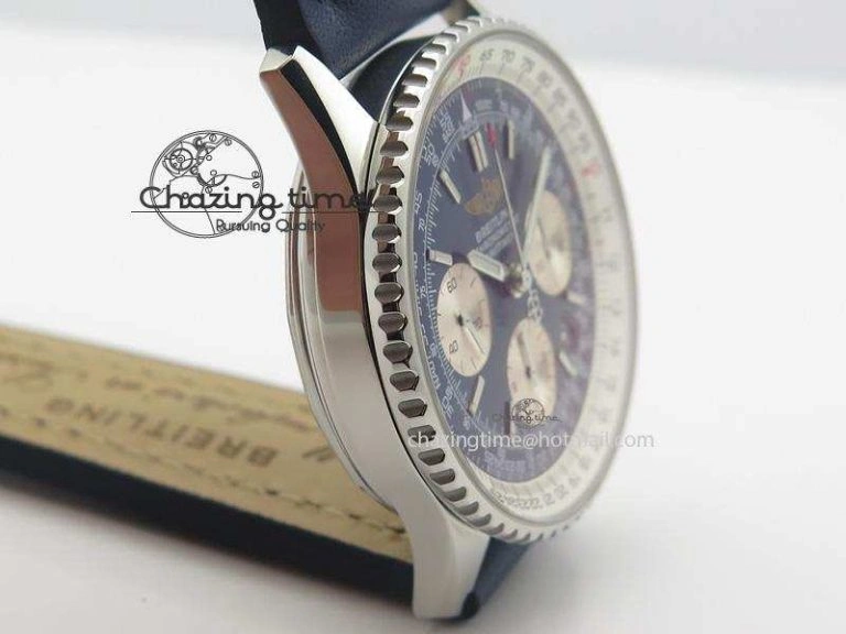Navitimer 01 Bp Maker 1:1 SS Blue Dial On Blue Leather Strap A GoodFit 5797