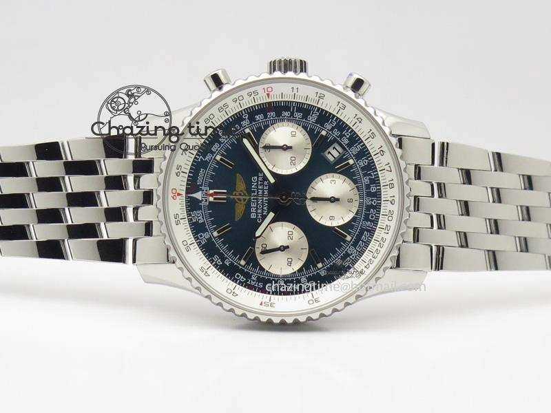 Comfortable Navitimer 01 Bp Maker 1:1 SS Blue Dial On SS Bracelet A 5791