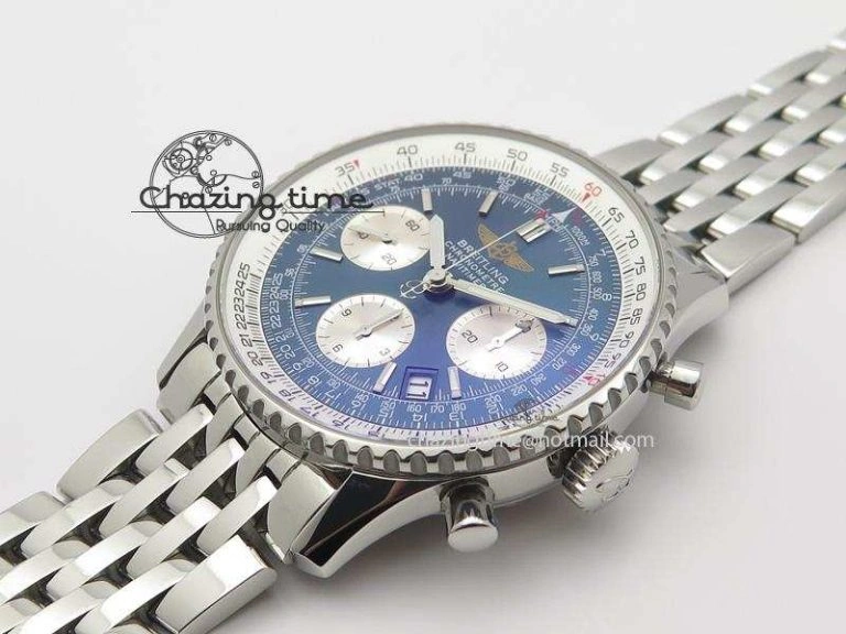 Comfortable Navitimer 01 Bp Maker 1:1 SS Blue Dial On SS Bracelet A 5791
