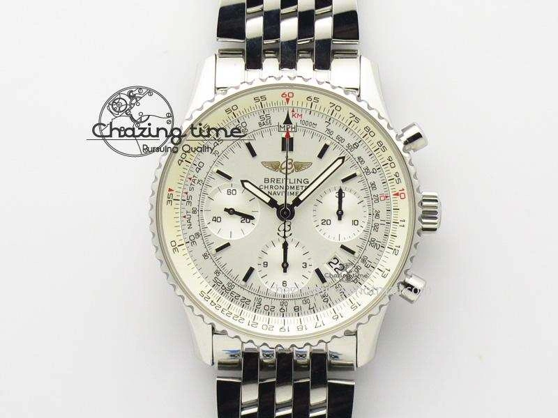 Navitimer 01 Bp Maker 1:1 SS White Dial On SS Bracelet A Unique 5787