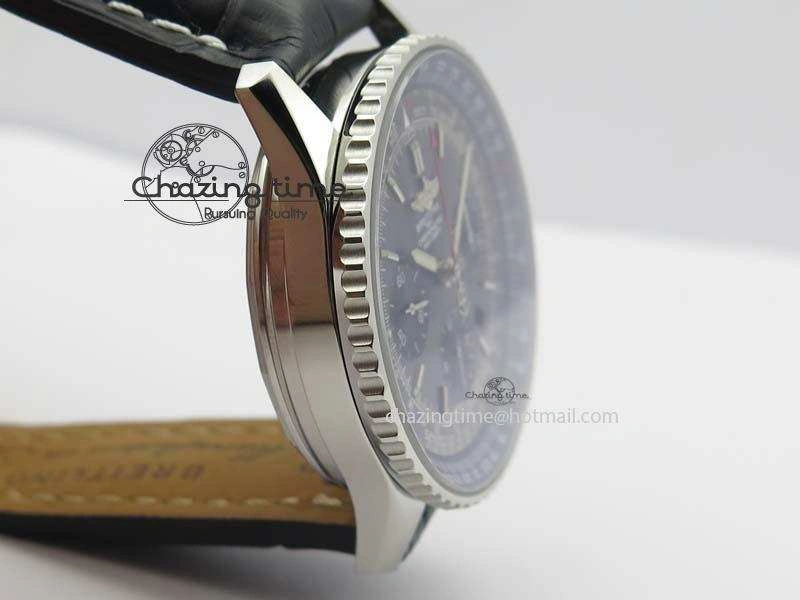 Modern Navitimer 01 SS Gray Dial On Black Leather Strap A 5769
