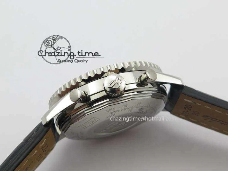 Modern Navitimer 01 SS Gray Dial On Black Leather Strap A 5769