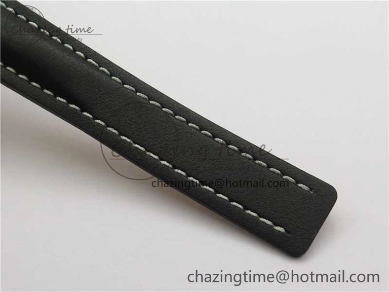 OnTrend Navitimer 1 41mm SS B50 Black Dial on Black Leather Strap A 5543