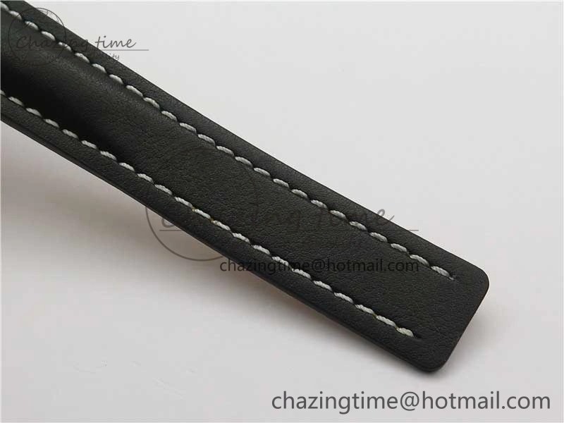 OnTrend Navitimer 1 41mm SS B50 Black Dial on Black Leather Strap A 5543