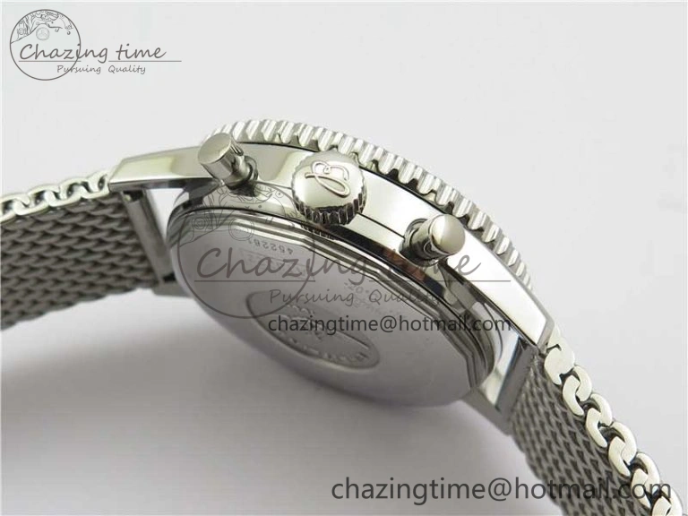 Sleek Navitimer 1 41mm SS B50 White Dial on SS Bracelet A 5540