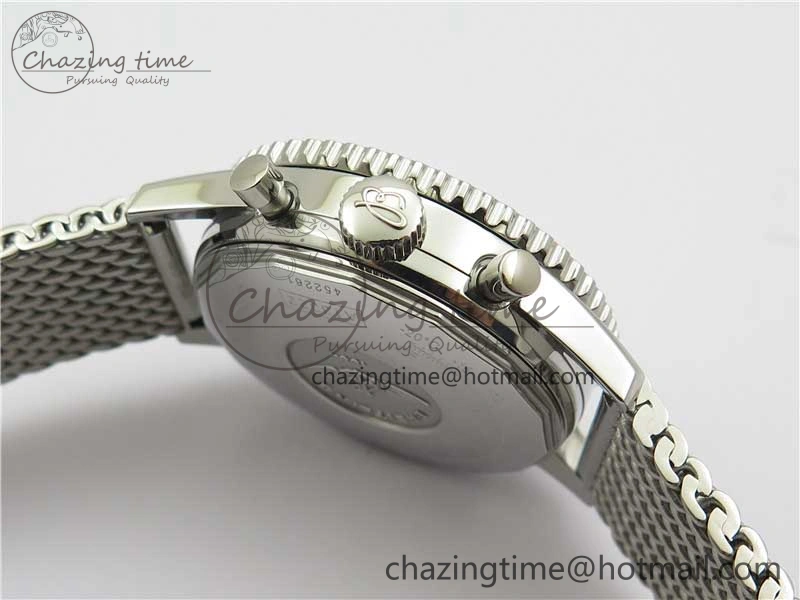 Sleek Navitimer 1 41mm SS B50 White Dial on SS Bracelet A 5540