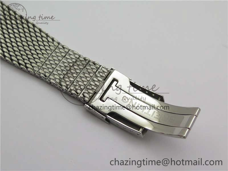 Sleek Navitimer 1 41mm SS B50 White Dial on SS Bracelet A 5540