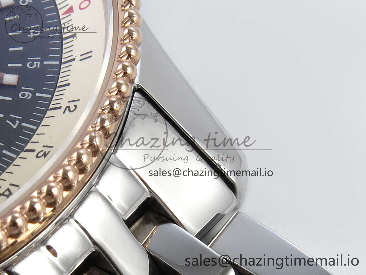 Navitimer 1 RG 41mm TF 1:1 Best Edition SS Bezel Gray Dial on SS Bracelet A Minimalist 5490