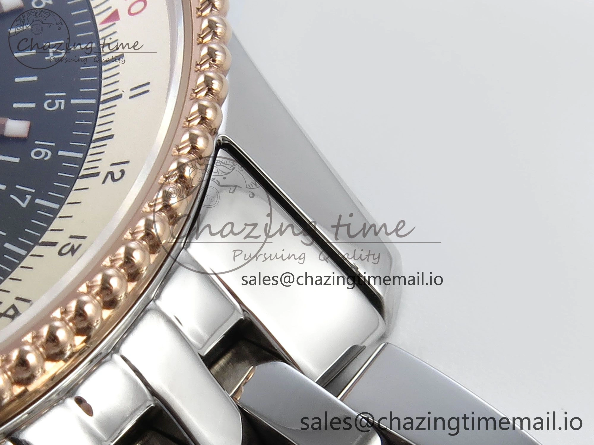 Navitimer 1 RG 41mm TF 1:1 Best Edition SS Bezel Gray Dial on SS Bracelet A Minimalist 5490
