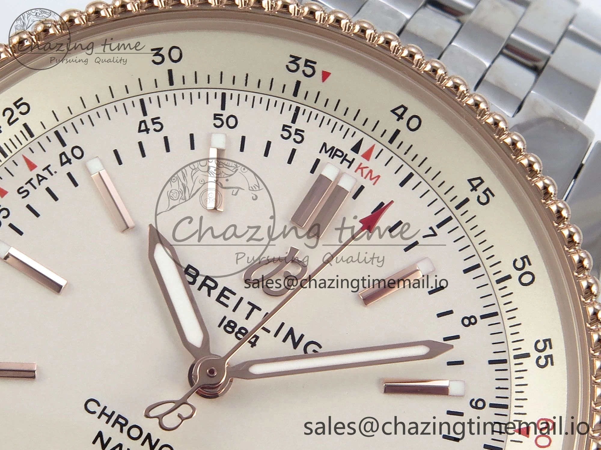 Navitimer 1 RG 41mm TF 1:1 Best Edition SS Bezel White Dial on SS Bracelet A HighQuality 5493
