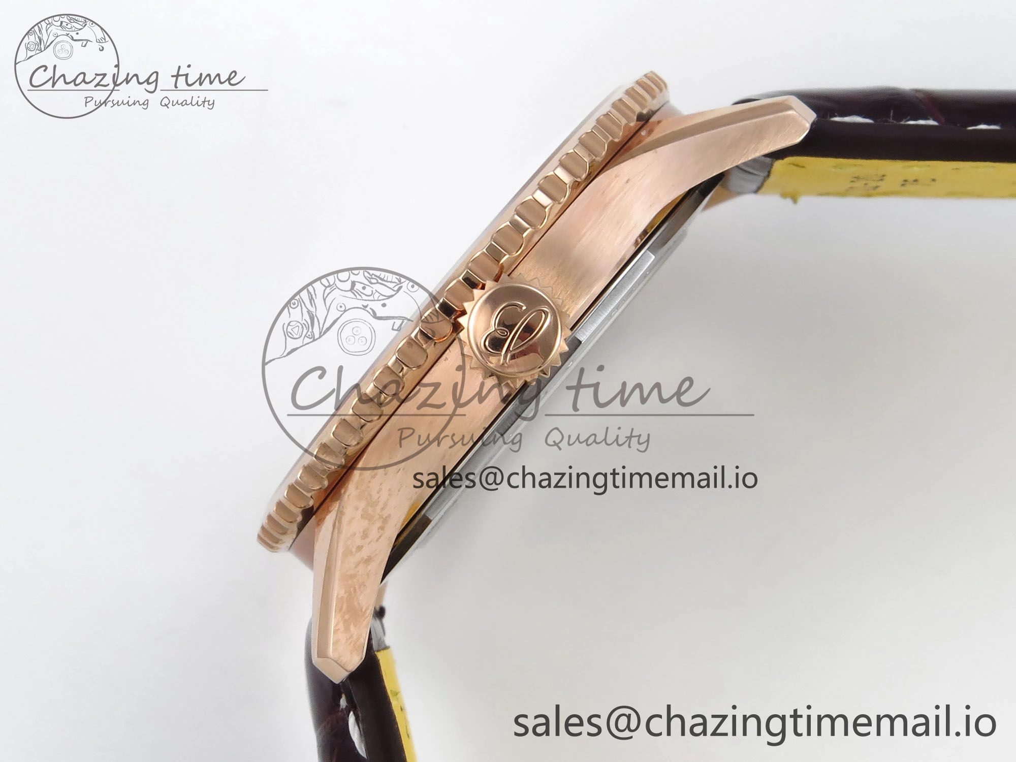 ModernLook Navitimer 1 RG 41mm TF 1:1 Best Edition White Bezel White Dial on Brown Leather Strap A 5472