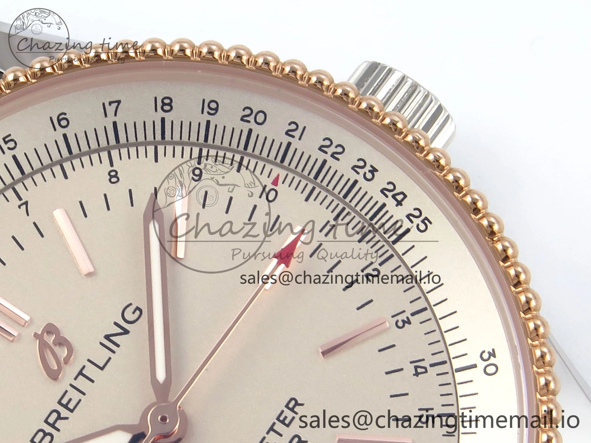 Minimalist Navitimer 1 RG SS 38mm TF 1:1 Best Edition White Bezel White Dial on Brown Leather Strap A 5480