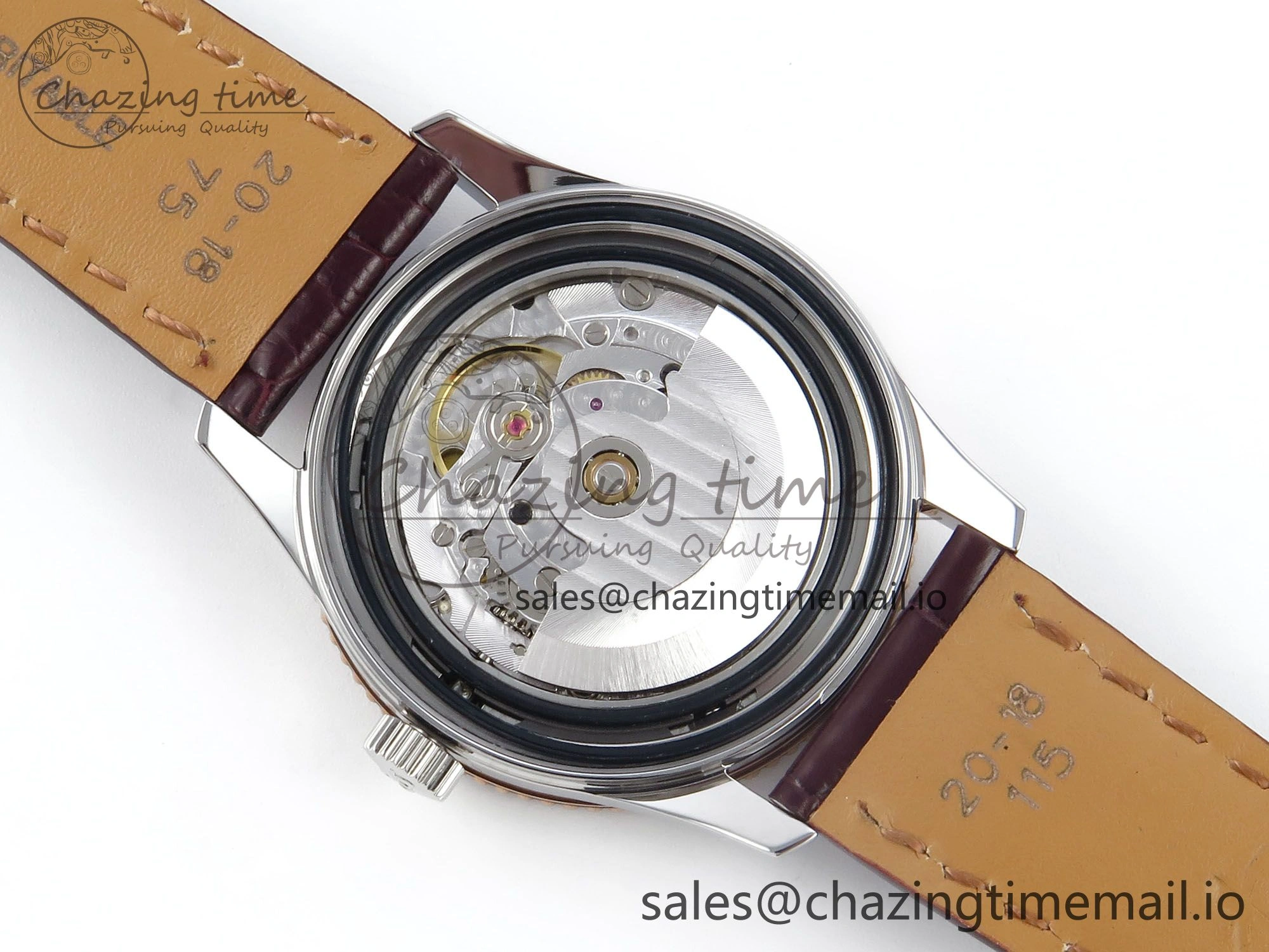 Minimalist Navitimer 1 RG SS 38mm TF 1:1 Best Edition White Bezel White Dial on Brown Leather Strap A 5480