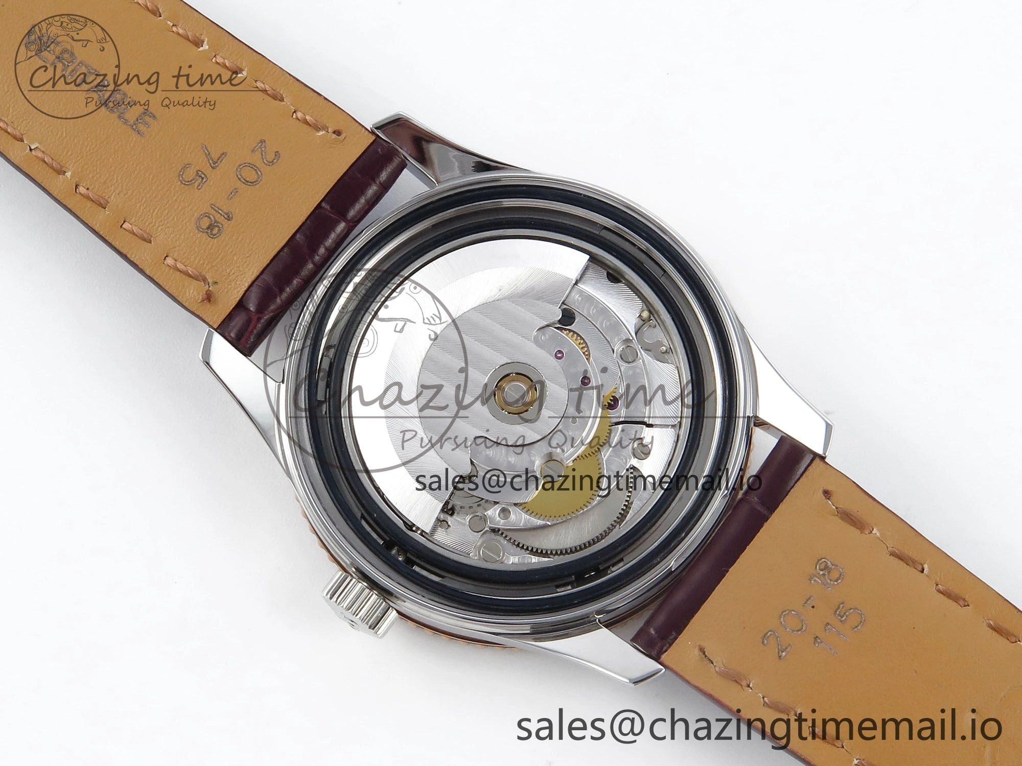 Minimalist Navitimer 1 RG SS 38mm TF 1:1 Best Edition White Bezel White Dial on Brown Leather Strap A 5480