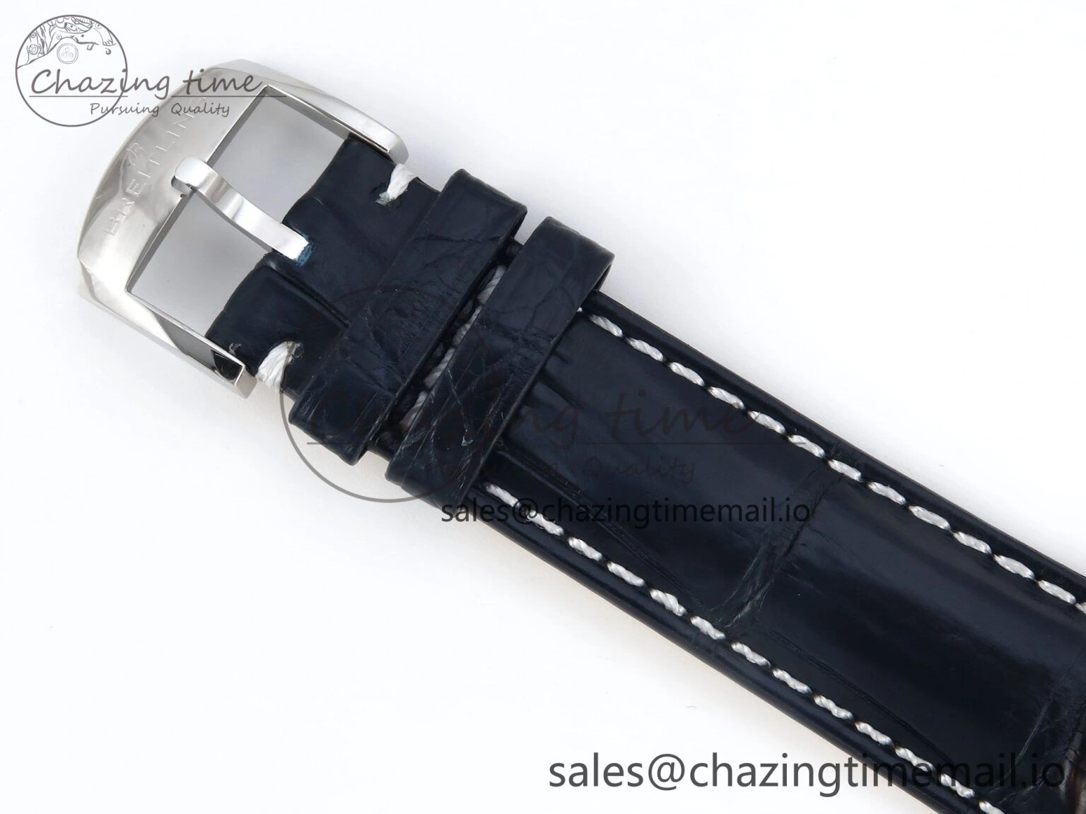 Effortless Navitimer 1 RG SS 41mm TF 1:1 Best Edition White Bezel Gray Dial on Blue Leather Strap A 5488