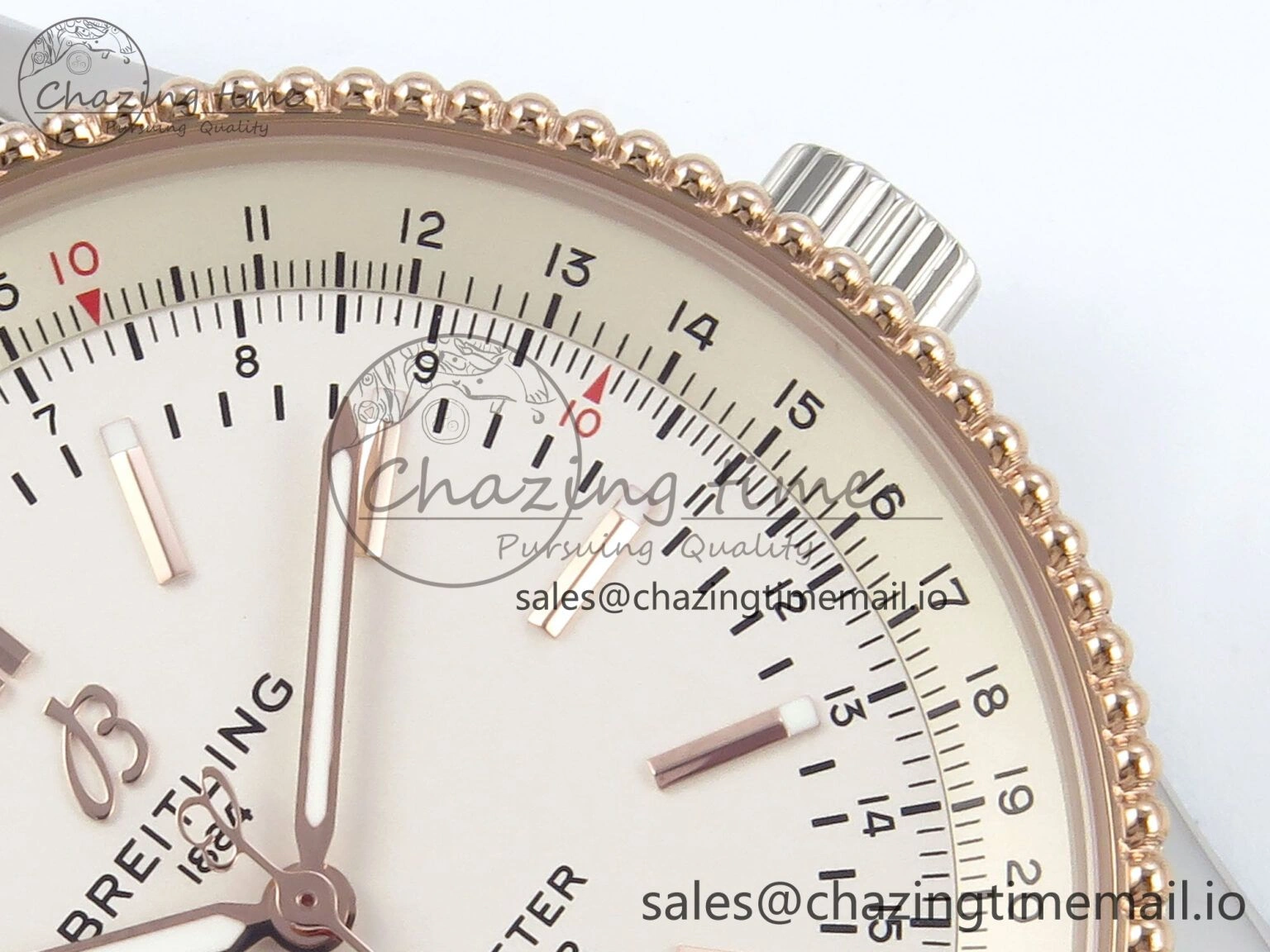 Navitimer 1 RG SS 41mm TF 1:1 Best Edition White Bezel White Dial on Brown Leather Strap A Chic 5486
