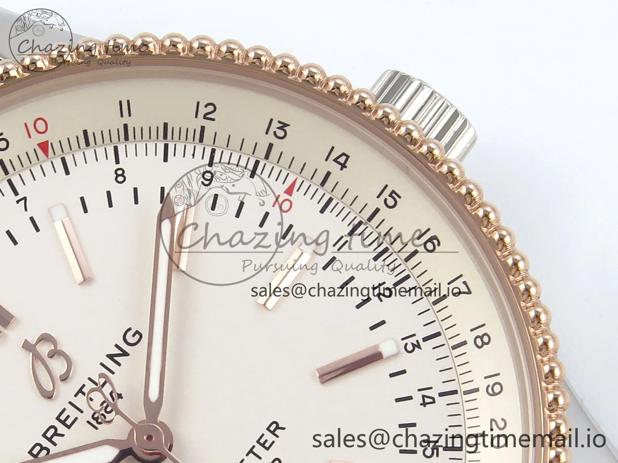 Navitimer 1 RG SS 41mm TF 1:1 Best Edition White Bezel White Dial on Brown Leather Strap A Chic 5486