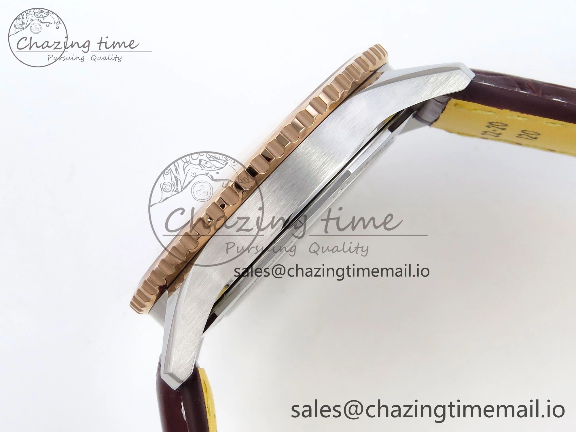 Navitimer 1 RG SS 41mm TF 1:1 Best Edition White Bezel White Dial on Brown Leather Strap A Snug 5473