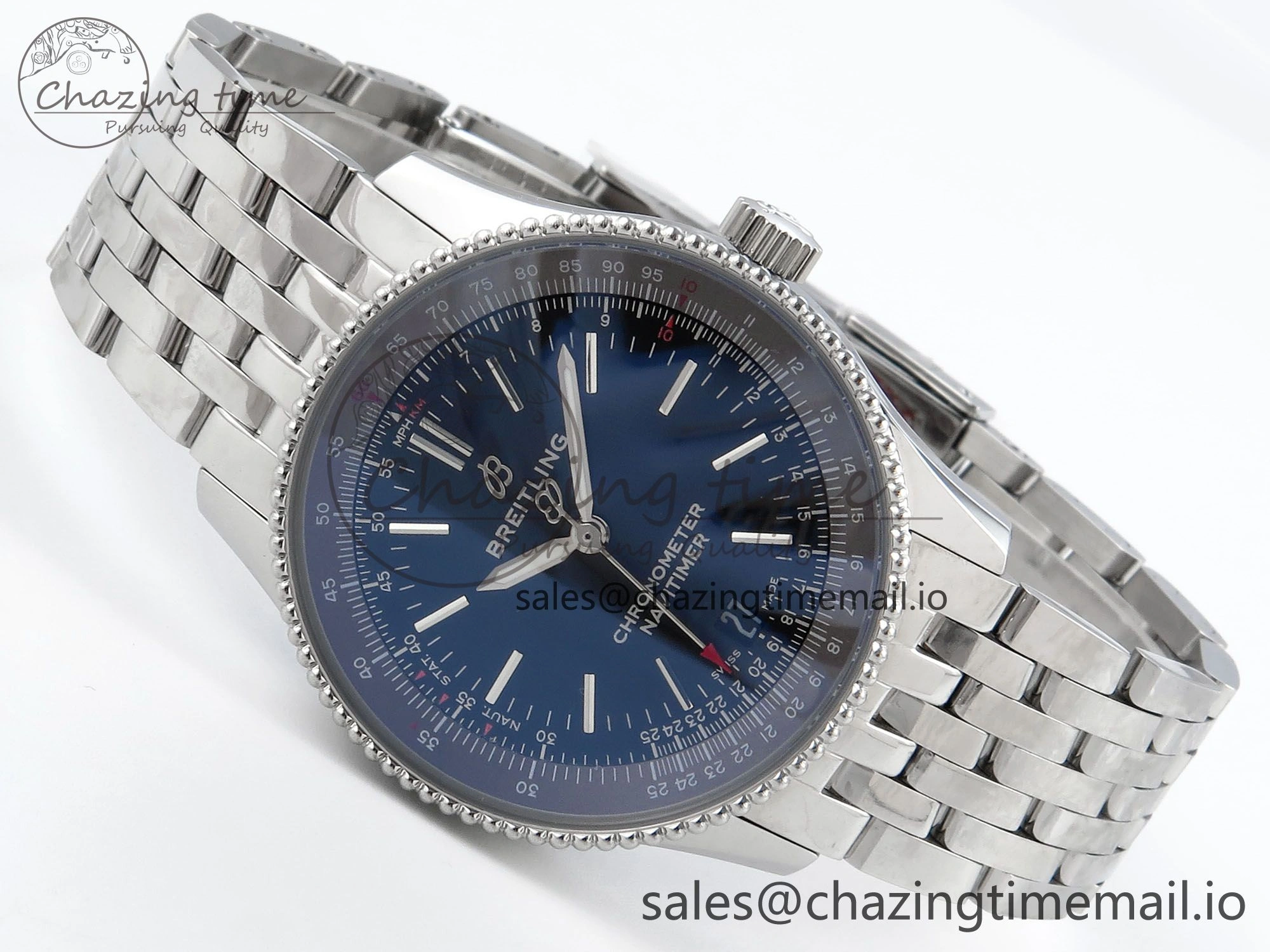 Navitimer 1 SS 38mm TF 1:1 Best Edition Black Bezel Black Dial on SS Bracelet A Trendsetting 5499