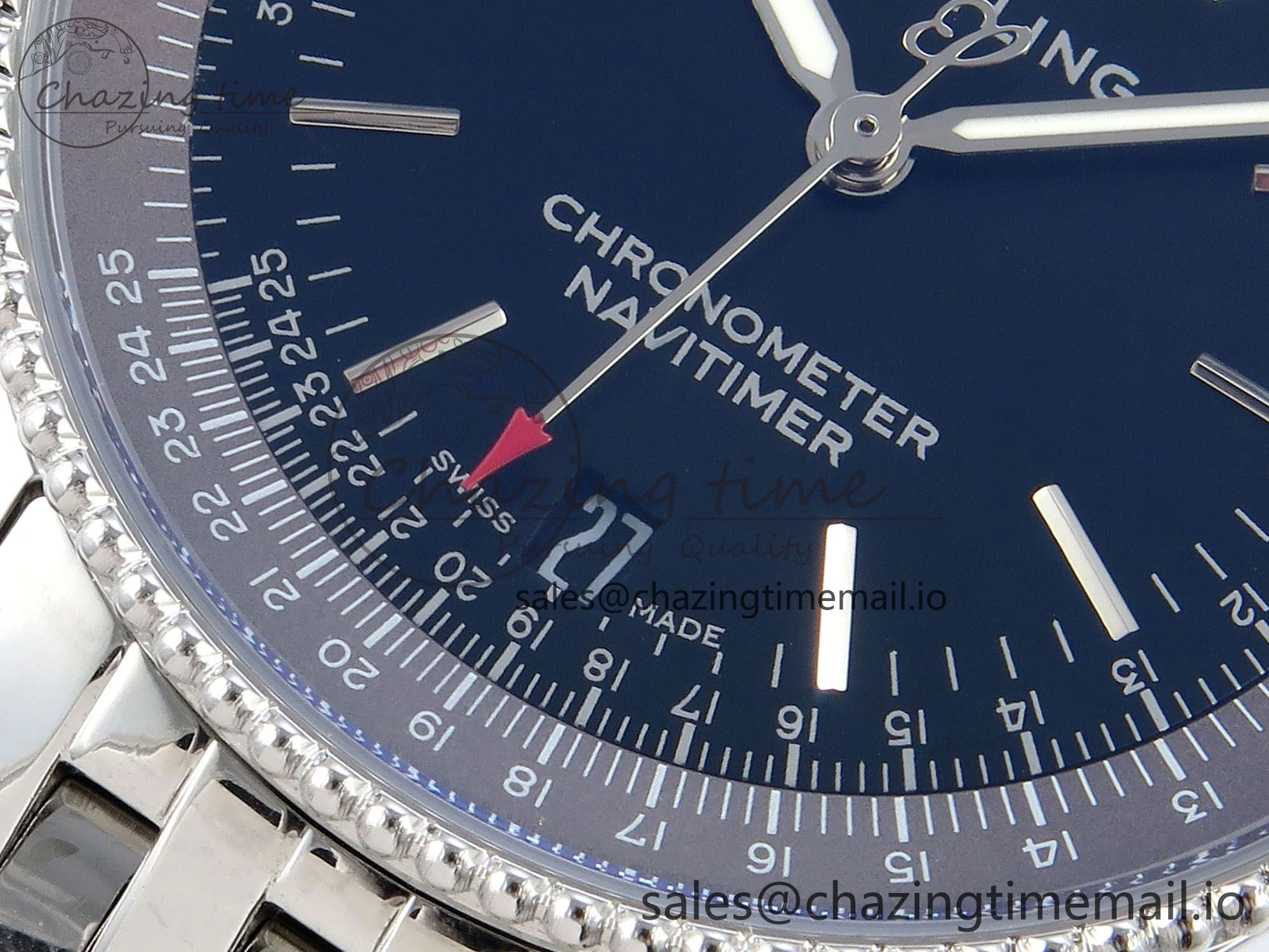 Navitimer 1 SS 38mm TF 1:1 Best Edition Black Bezel Black Dial on SS Bracelet A Trendsetting 5499