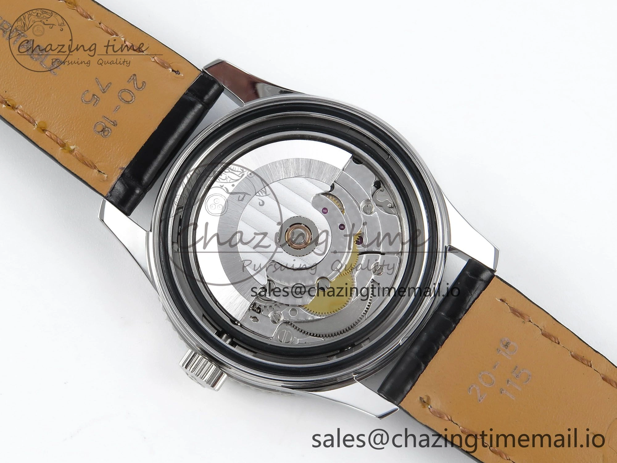 Navitimer 1 SS 38mm TF 1:1 Best Edition Black Bezel Blue Dial on Black Leather Strap A Premium 5478