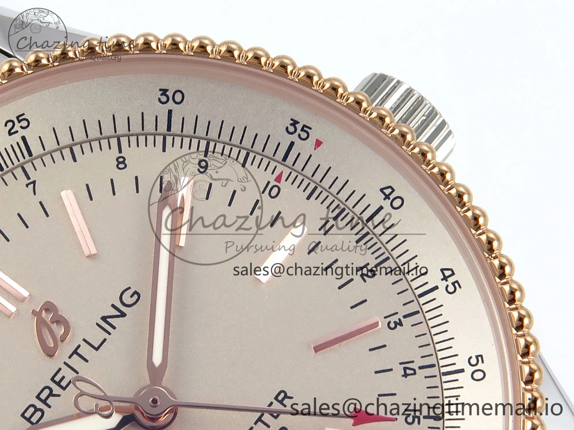Navitimer 1 SS 38mm TF 1:1 Best Edition RG Bezel White Dial on SS Bracelet A SunProtective 5497