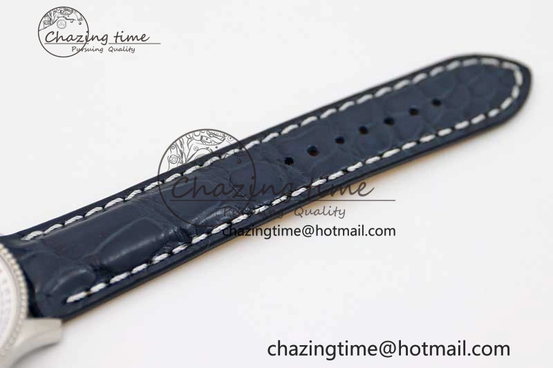 UrbanStyle Navitimer 1 SS 38mm TF 1:1 Best Edition SS Bezel White Dial on Blue Croco Strap A 5523