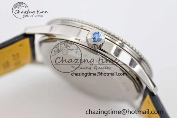 UrbanStyle Navitimer 1 SS 38mm TF 1:1 Best Edition SS Bezel White Dial on Blue Croco Strap A 5523