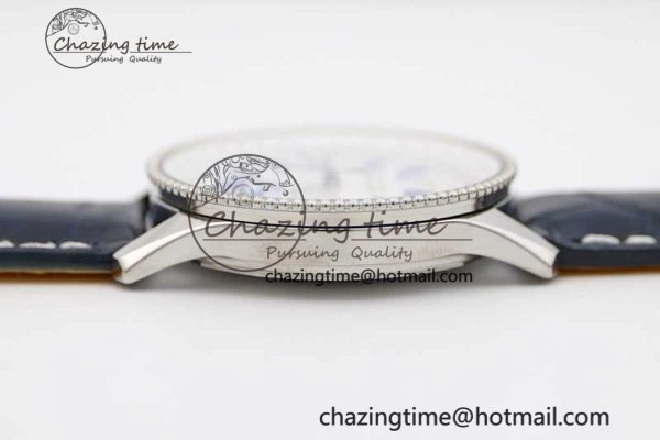 UrbanStyle Navitimer 1 SS 38mm TF 1:1 Best Edition SS Bezel White Dial on Blue Croco Strap A 5523