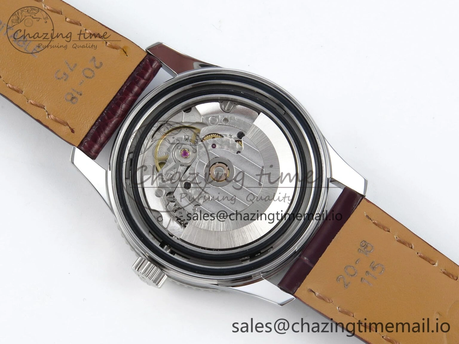 Packable Navitimer 1 SS 38mm TF 1:1 Best Edition White Bezel Blue Dial on Brown Leather Strap A 5477