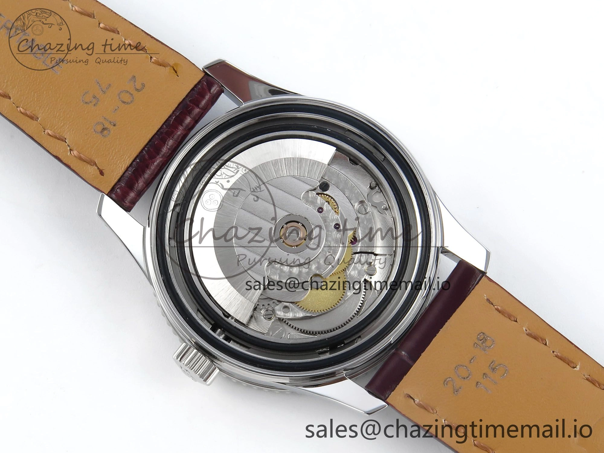 Packable Navitimer 1 SS 38mm TF 1:1 Best Edition White Bezel Blue Dial on Brown Leather Strap A 5477