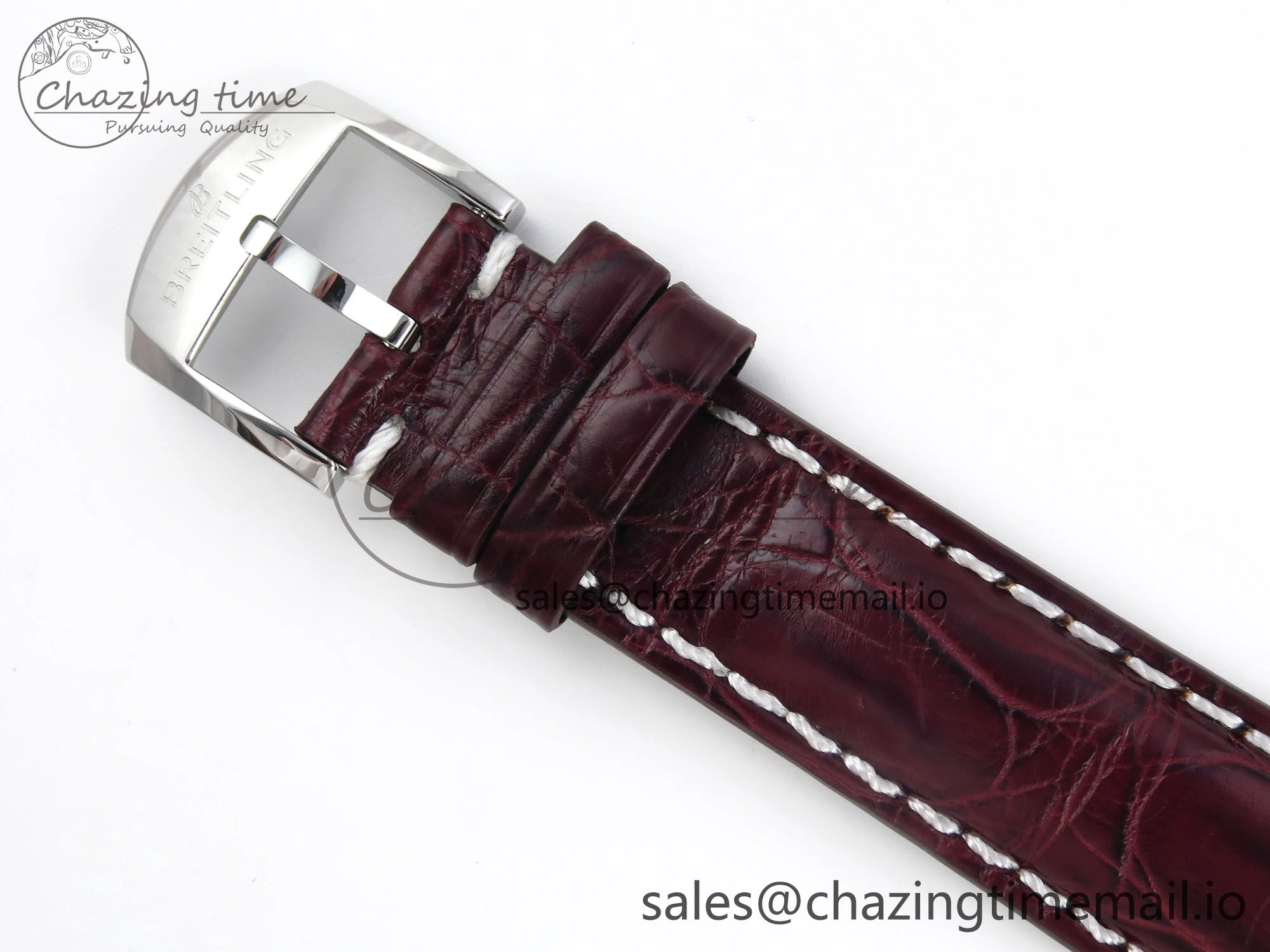 Packable Navitimer 1 SS 38mm TF 1:1 Best Edition White Bezel Blue Dial on Brown Leather Strap A 5477