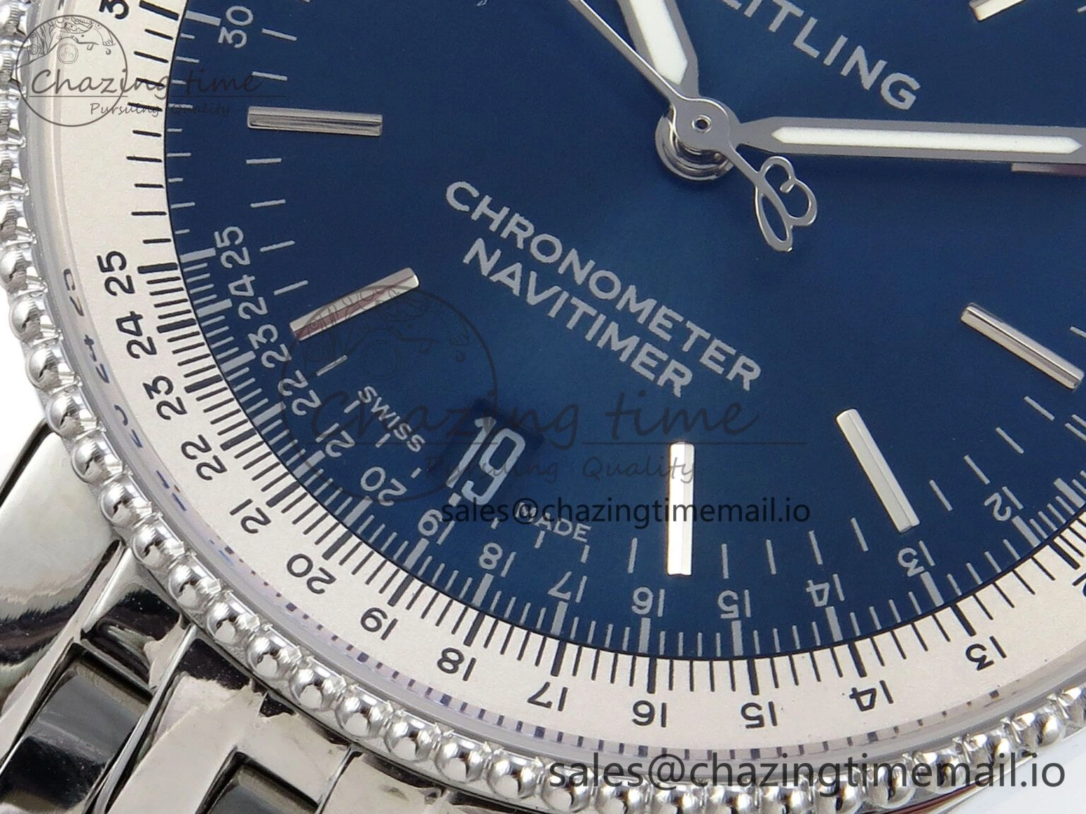 Navitimer 1 SS 38mm TF 1:1 Best Edition White Bezel Blue Dial on SS Bracelet A Affordable 5495