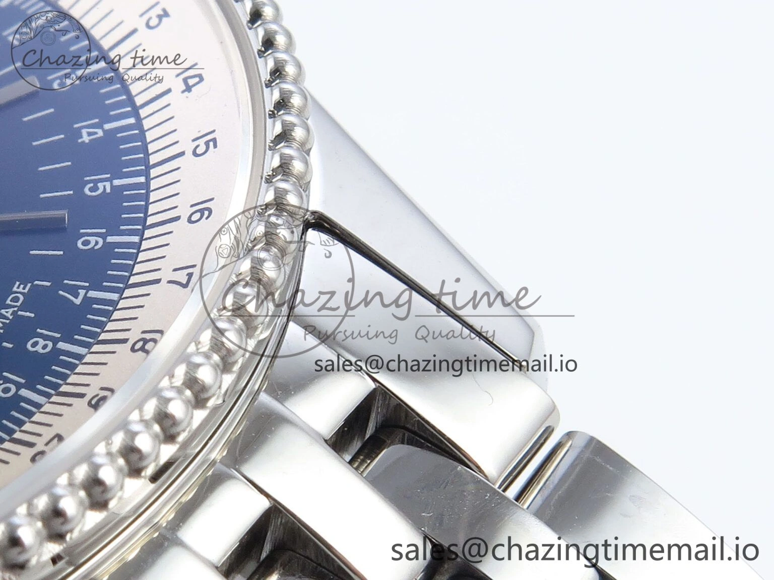Navitimer 1 SS 38mm TF 1:1 Best Edition White Bezel Blue Dial on SS Bracelet A Affordable 5495