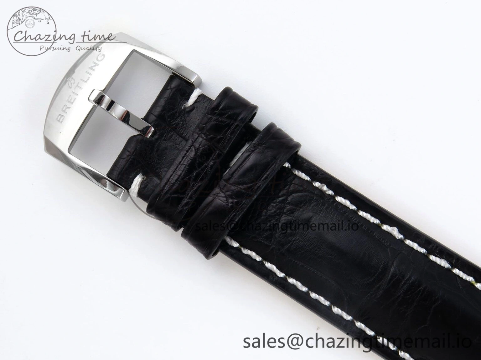 Navitimer 1 SS 41mm TF 1:1 Best Edition Green Bezel Green Dial on Black Leather Strap A FashionForward 5476