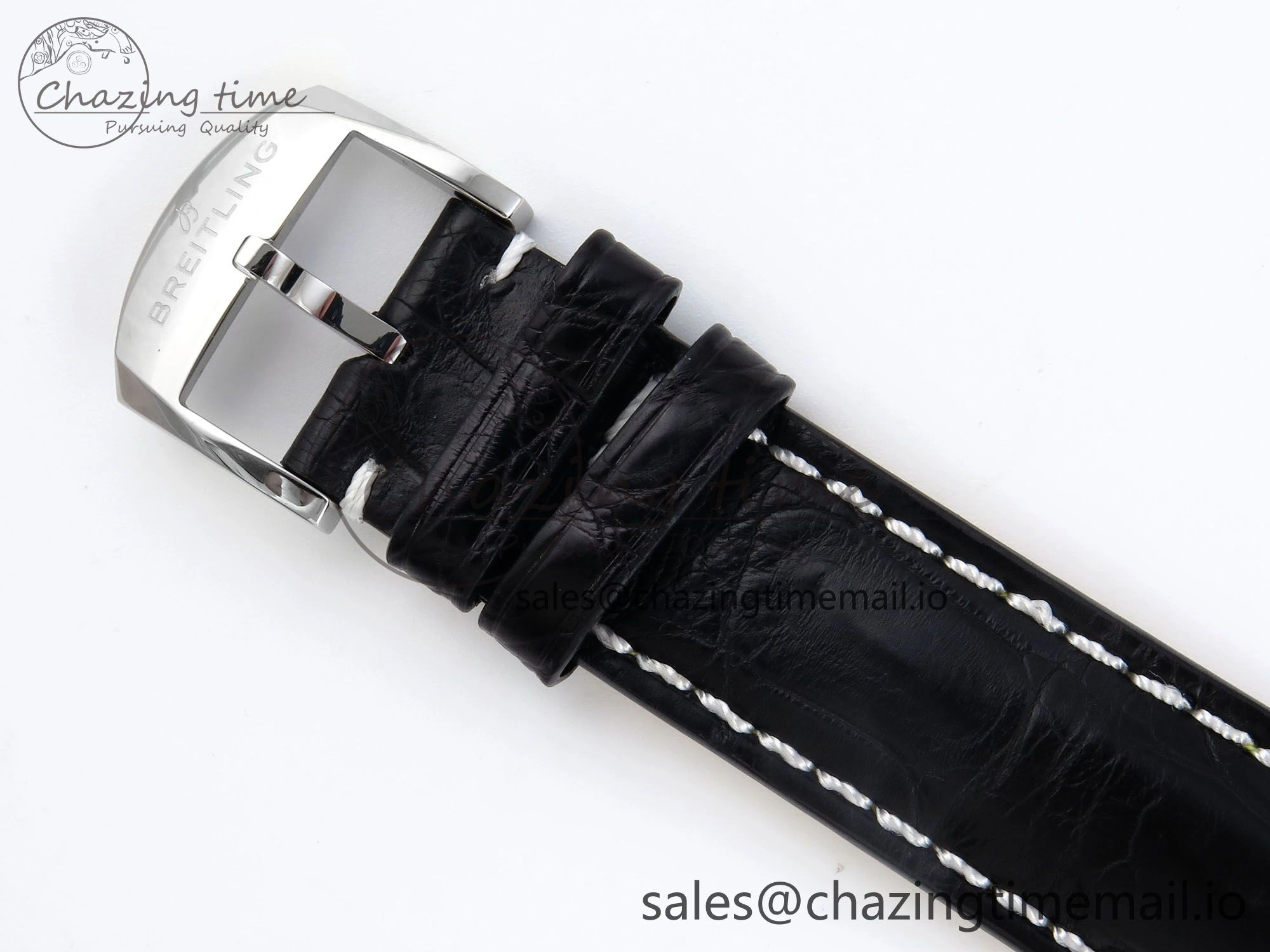 Navitimer 1 SS 41mm TF 1:1 Best Edition Green Bezel Green Dial on Black Leather Strap A FashionForward 5476