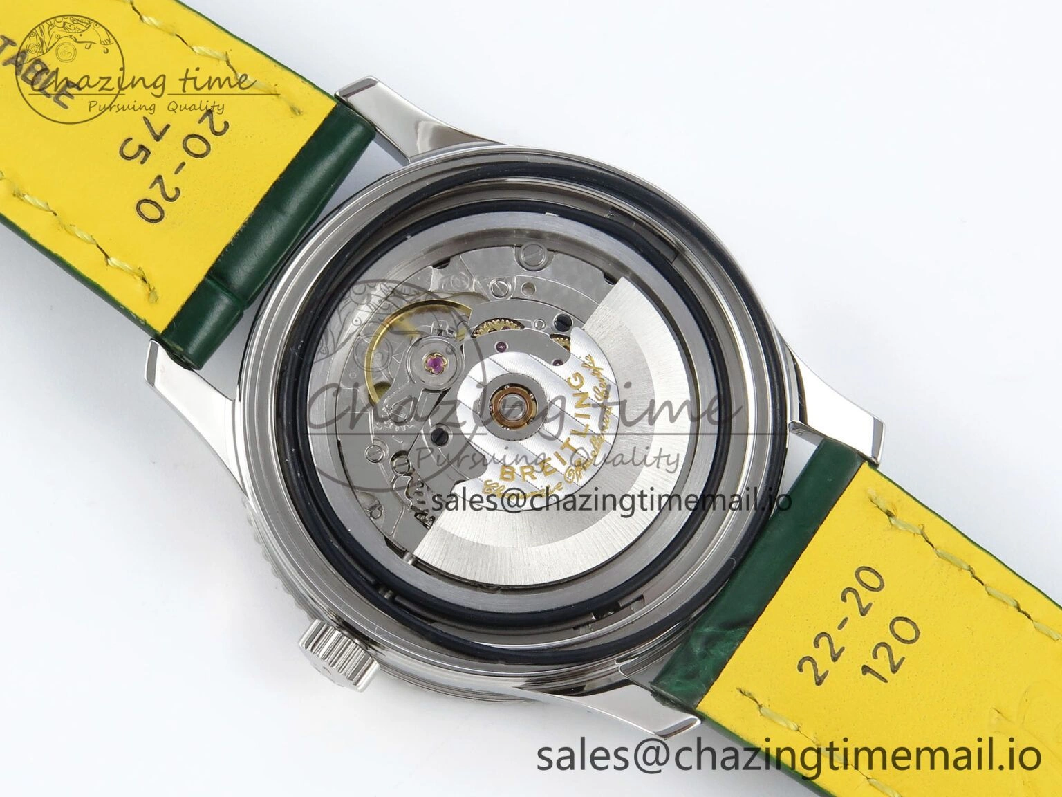 Navitimer 1 SS 41mm TF 1:1 Best Edition Green Bezel Green Dial on Green Leather Strap A Upgraded 5482