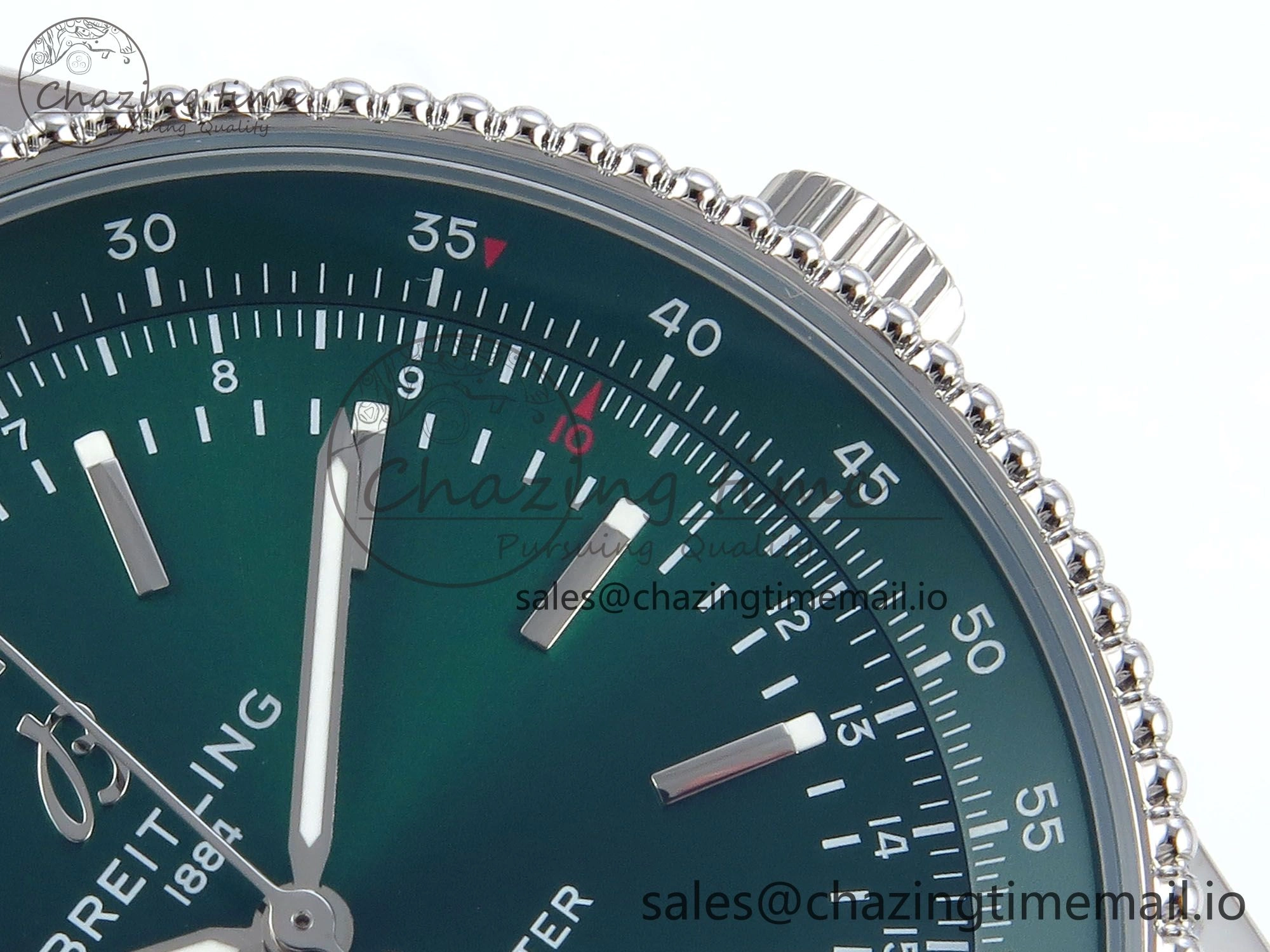 GoAnywhere Navitimer 1 SS 41mm TF 1:1 Best Edition SS Bezel Green Dial on SS Bracelet A 5489