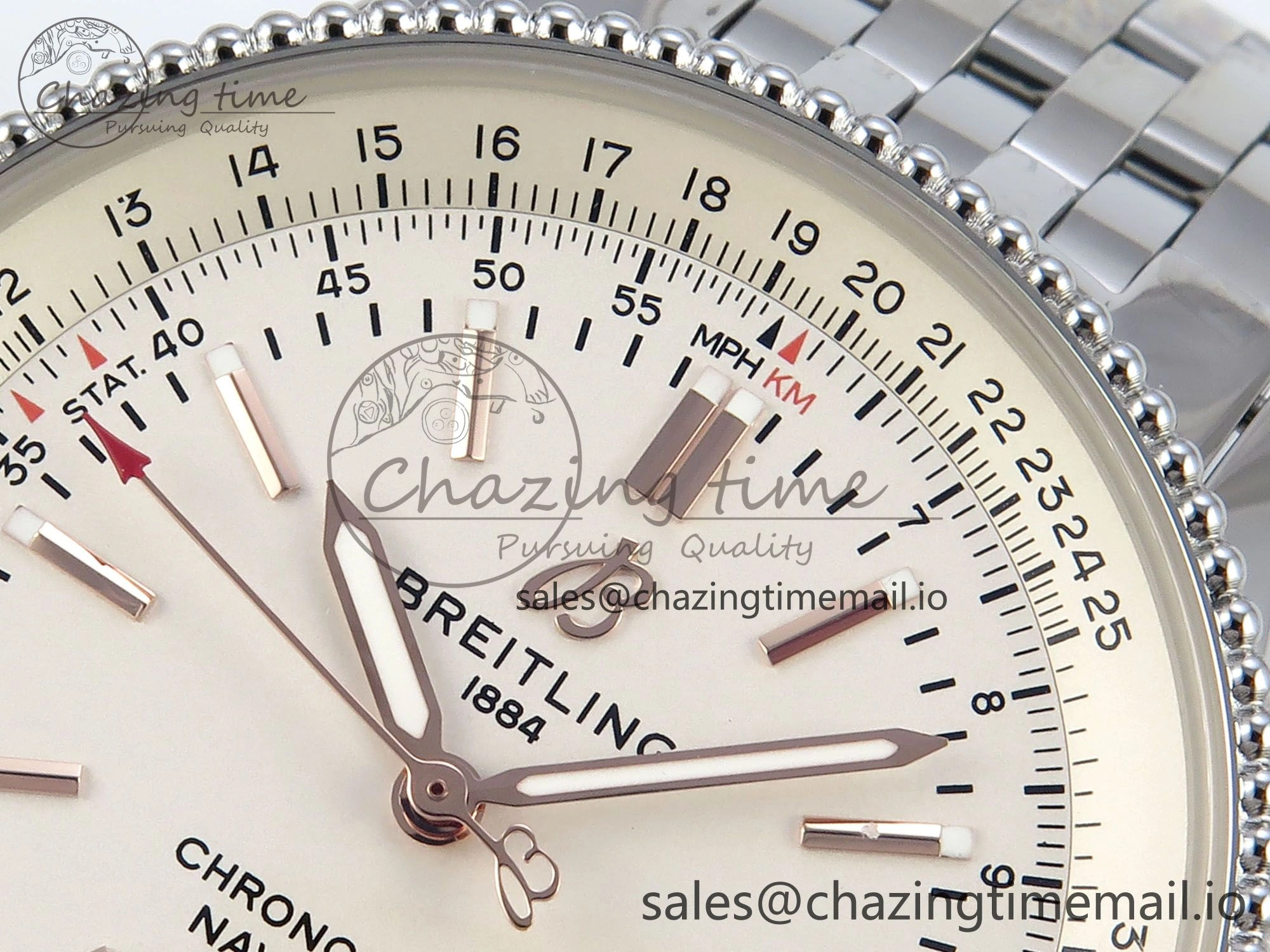 Navitimer 1 SS 41mm TF 1:1 Best Edition SS Bezel White Dial on SS Bracelet A Neat 5491