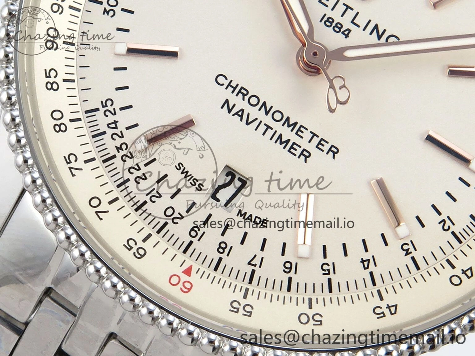 Navitimer 1 SS 41mm TF 1:1 Best Edition SS Bezel White Dial on SS Bracelet A Neat 5491