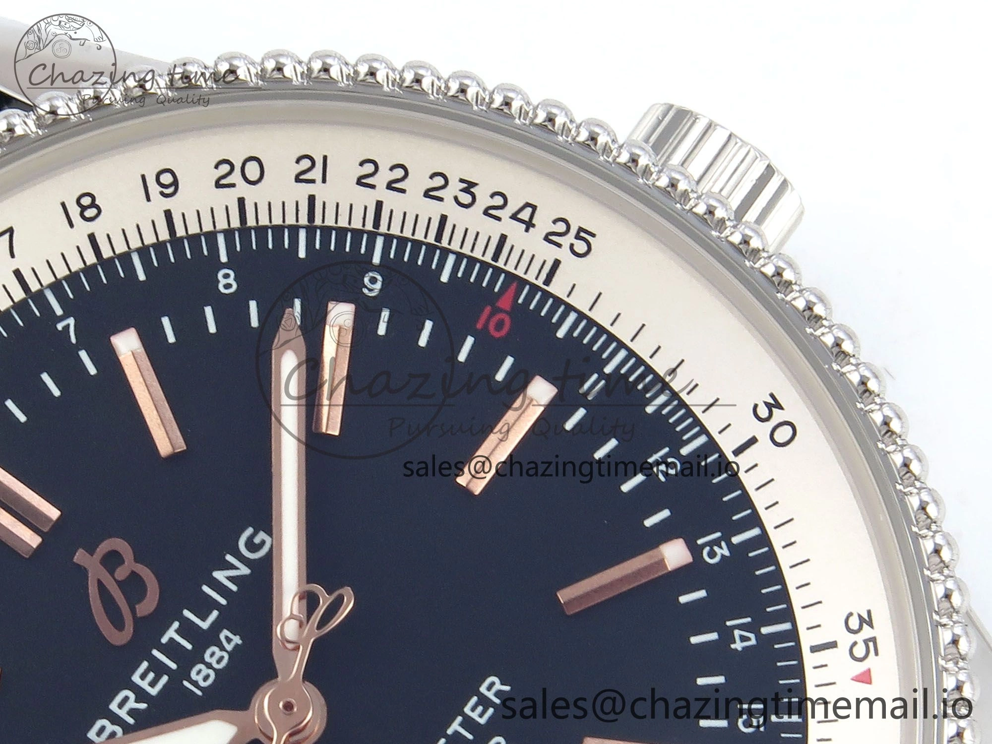 Navitimer 1 SS 41mm TF 1:1 Best Edition White Bezel Blue Dial on Black Leather Strap A GoAnywhere 5481